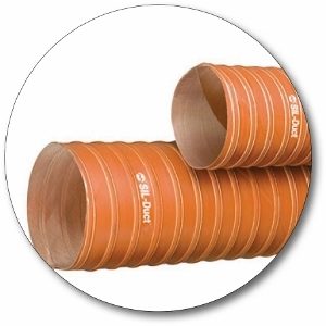FLEXAIR™ SIL-Duct SDH Series Silicone Coated Woven Fiberglass Ducting Hose with Chemically Treated Steel Helix
