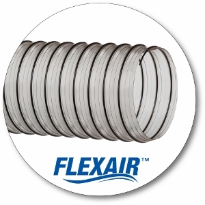 FLEXAIR™ UREH-CL Series Heavy Duty, Food Grade Polyurethane Ducting/Material Handling Hose