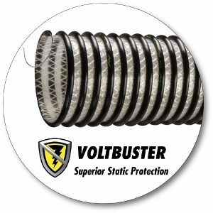 Tigerflex® VLT-SD Heavy Duty Food Grade Static Dissipative Polyurethane Fabric Reinforced Hose with Grounding Wire