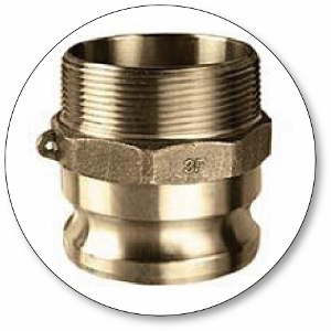 Quick-Acting Camlock Coupler - Brass Part F Male Adapter x Male NPT
