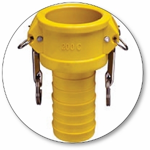 Quick-Acting Camlock Coupler - Glass Reinforced Nylon Part C Female Coupler x Hose Shank