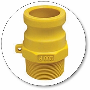 Quick-Acting Camlock Coupler - Glass Reinforced Nylon Part F Male Adapter x Male NPT