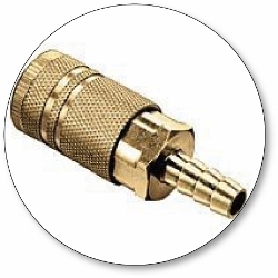 Quick Disconnect Couplings - Brass Coupler with Hose Barb