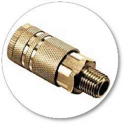 Quick Disconnect Couplings - Brass Coupler with Male Threads (NPT)