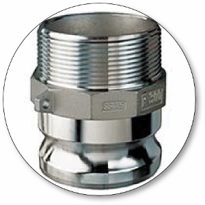 Quick-Acting Camlock Coupler - Stainless Steel SS304 Part F Male Adapter x Male NPT
