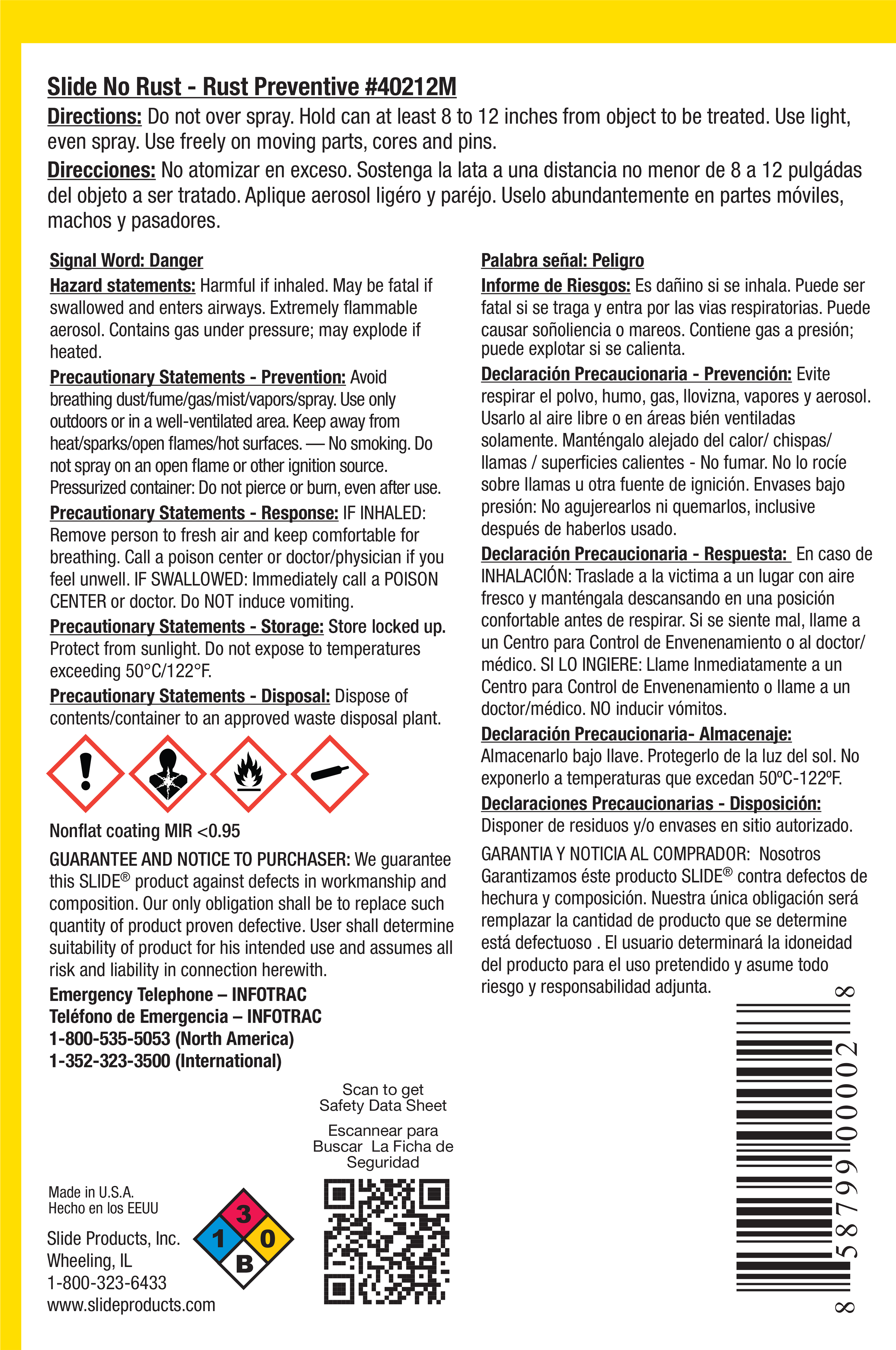 SLIDE® 40212M No-Rust Rust Preventive