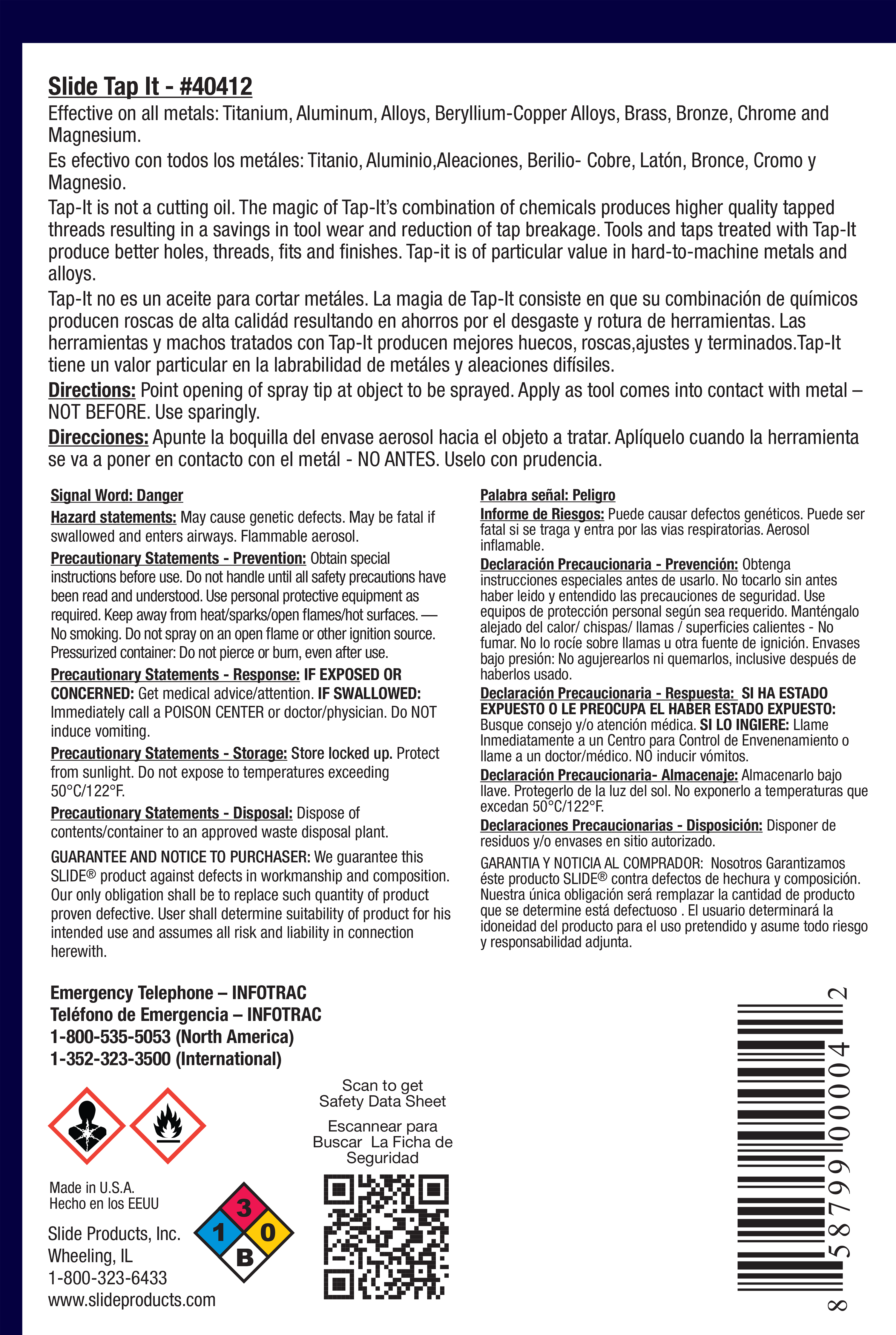 SLIDE® 404 Tap-It! Tapping Fluid