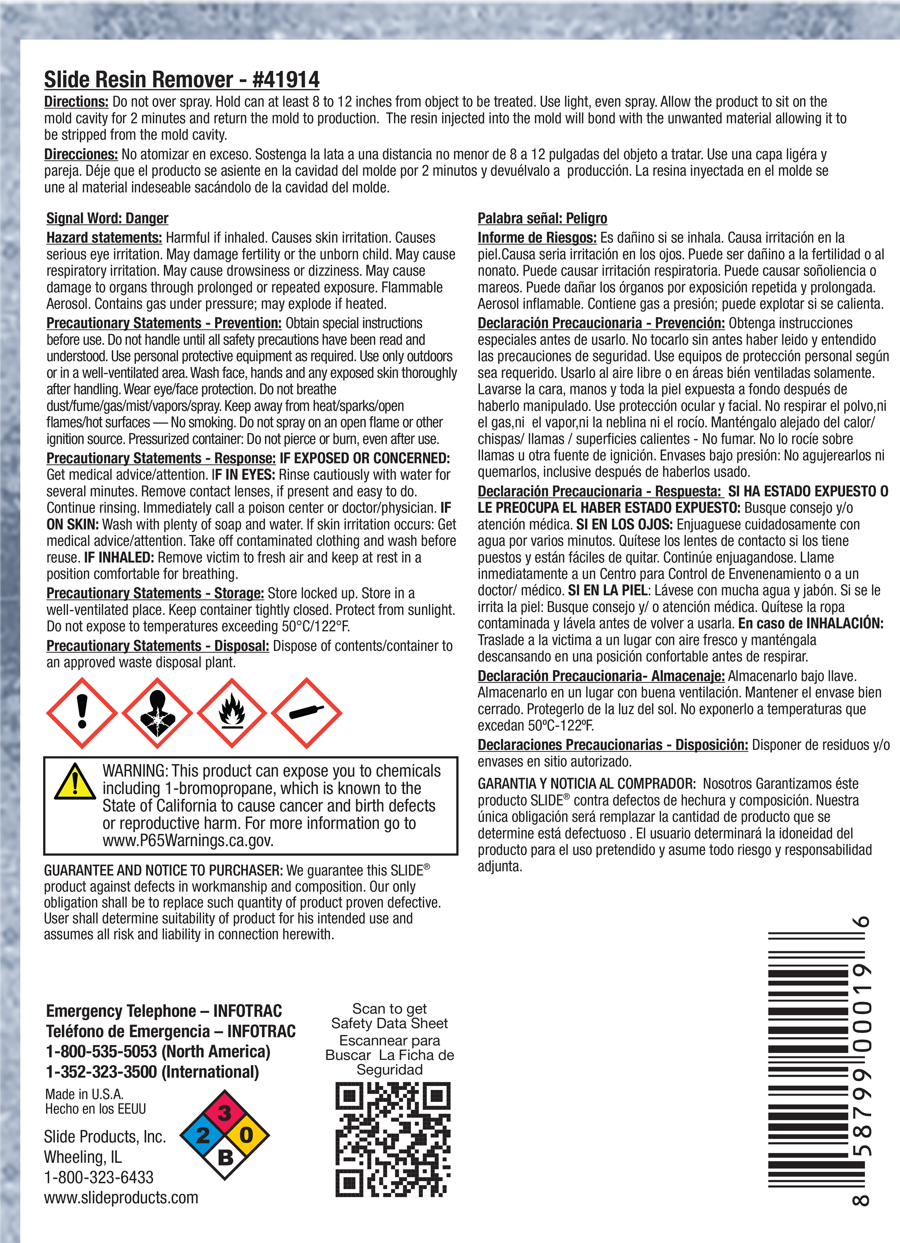 SLIDE® 41914 Resin Remover