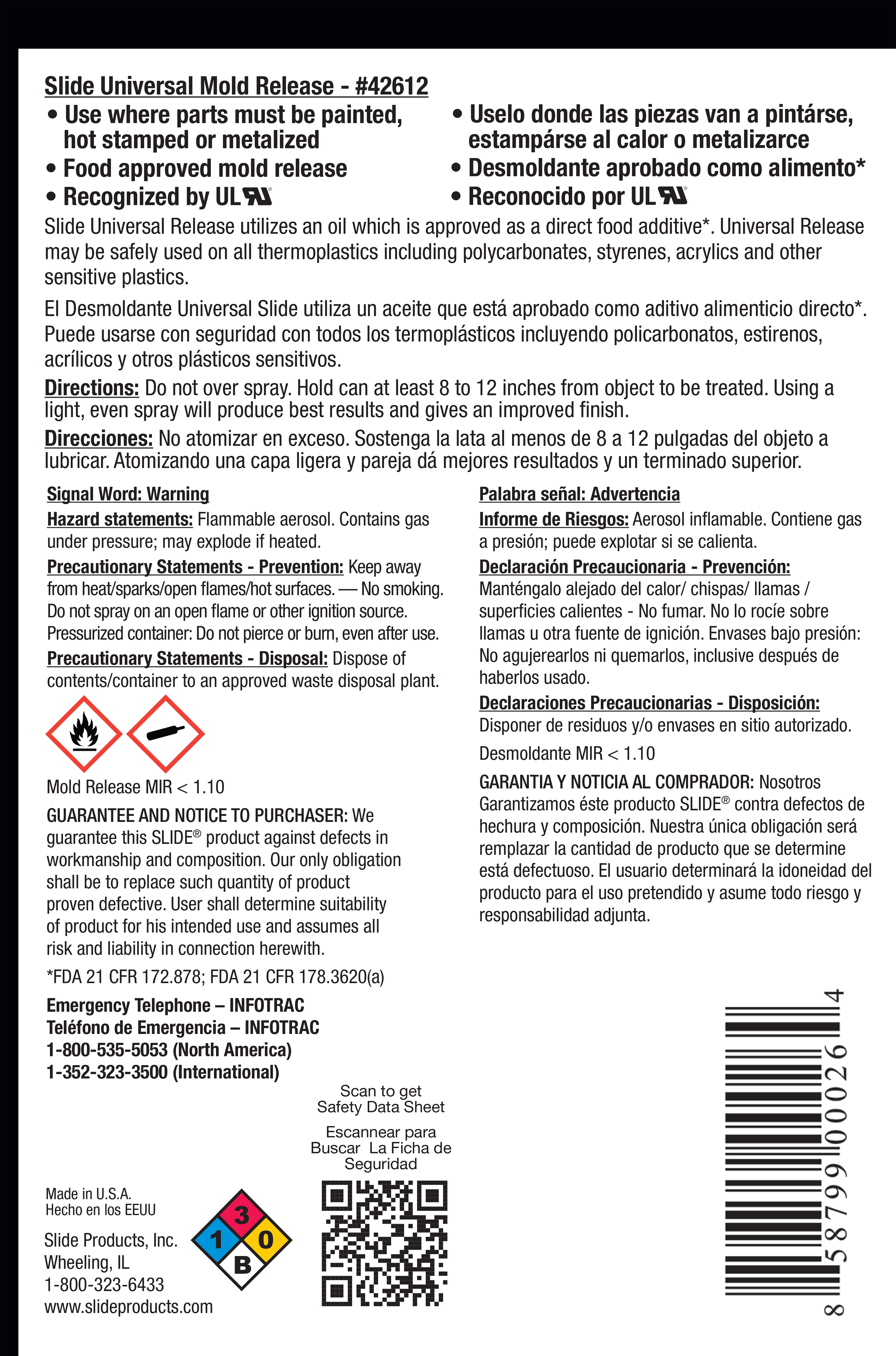 SLIDE® 42612 Universal Mold Release