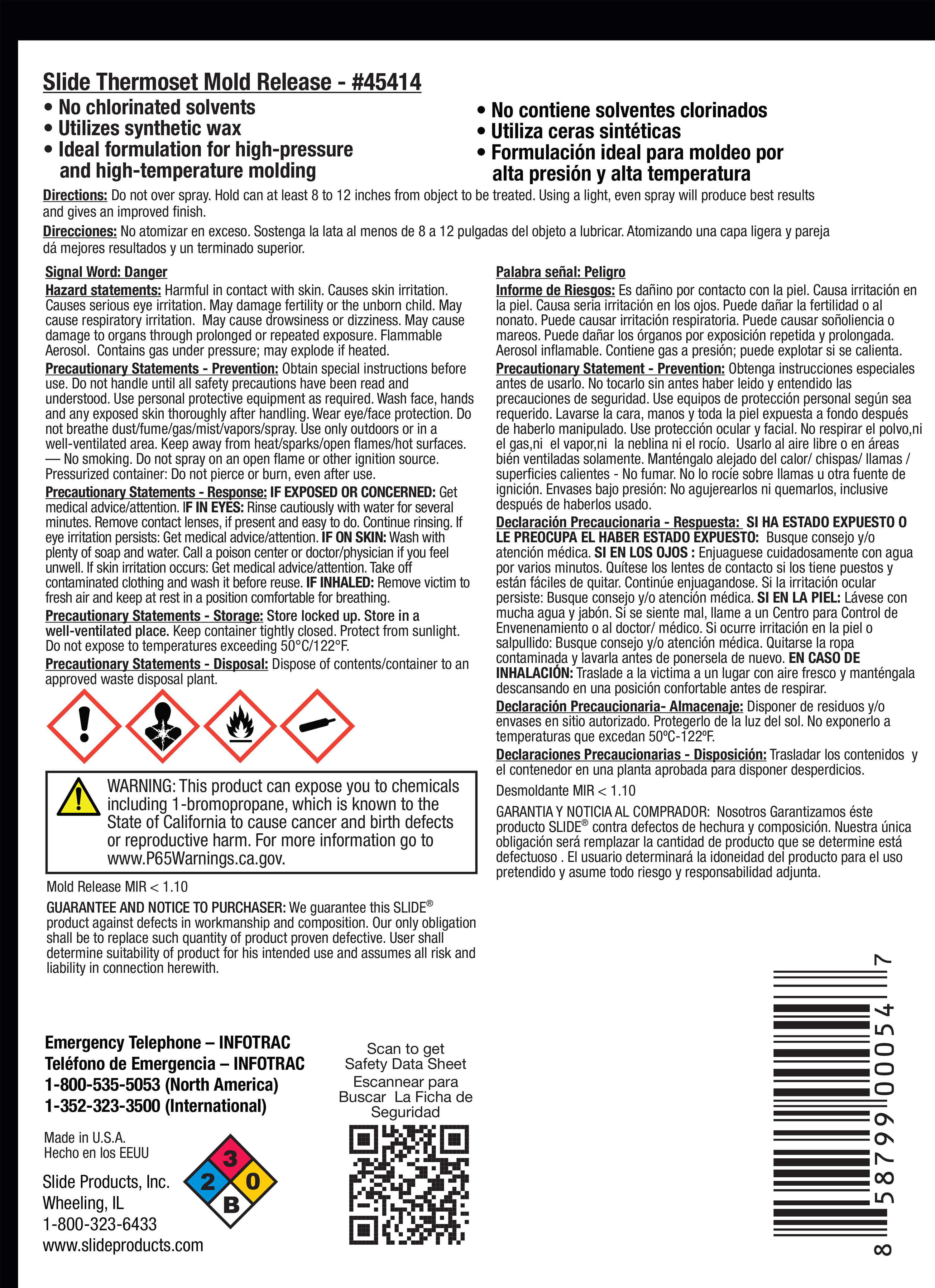 SLIDE® 45414 Thermoset Mold Release