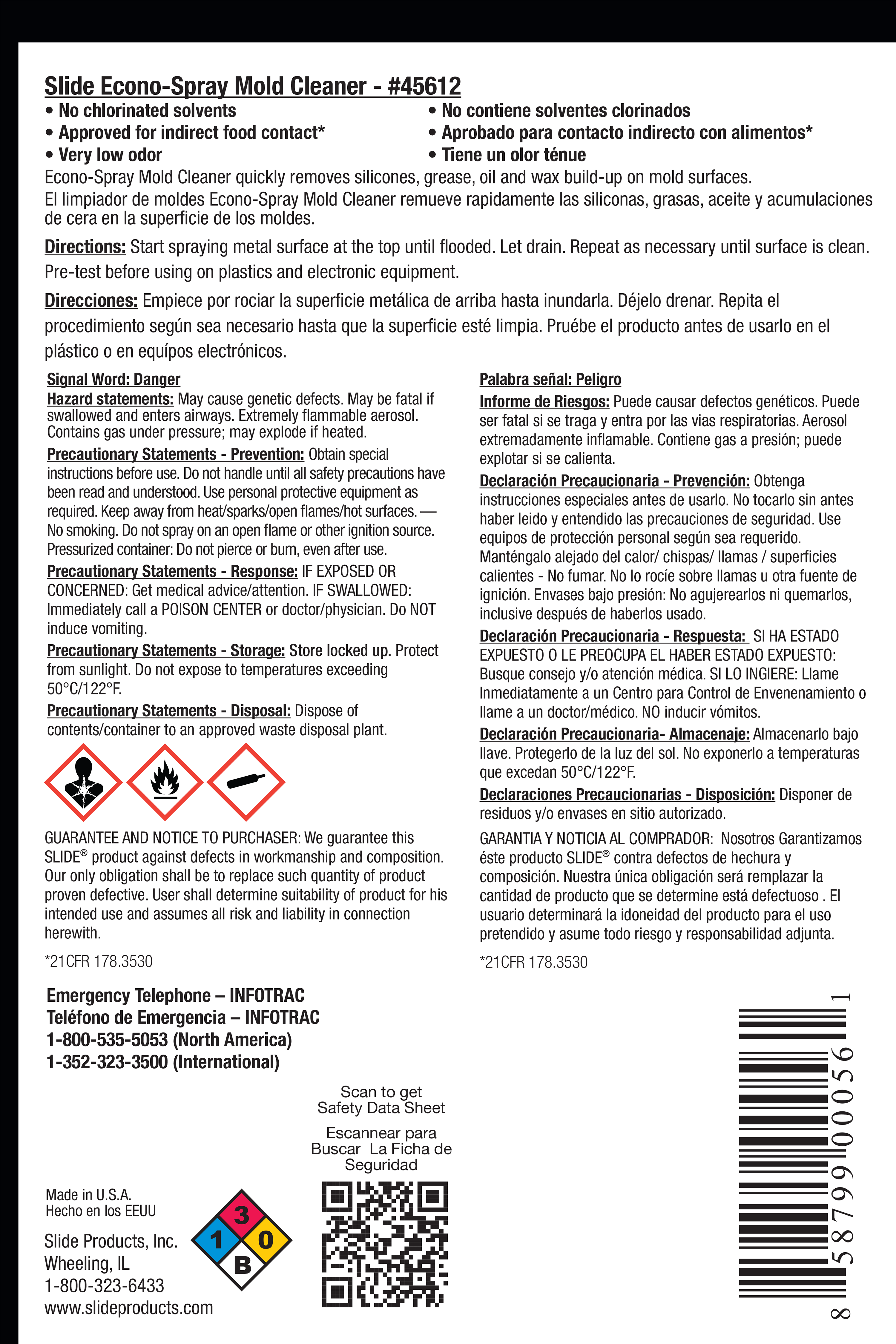 SLIDE® 45612 Econo-Spray Mold Cleaner